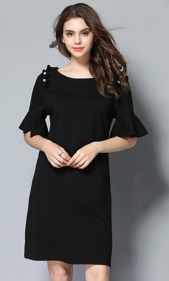 Juoda suknelė su papuošimais XL (VIN1064_1)