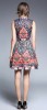 Marga egzotiškų raštų berankovė suknelė M-L  (VIN1321_1)