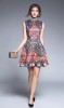 Marga egzotiškų raštų berankovė suknelė S-L  (VIN1321)