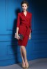 Raudona  suknelė su kaspinu ir kišenėmis XL  (VIN1167_1)