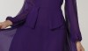 Violetinė šifoninė suknelė, atviromis rankovėmis S-L  (VIN1361)